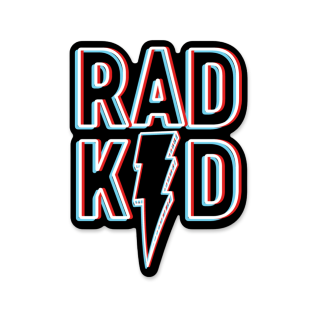 Rad Kid 3D vinyl sticker
